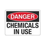 Danger Chemicals In Use (Hazmat) Sign